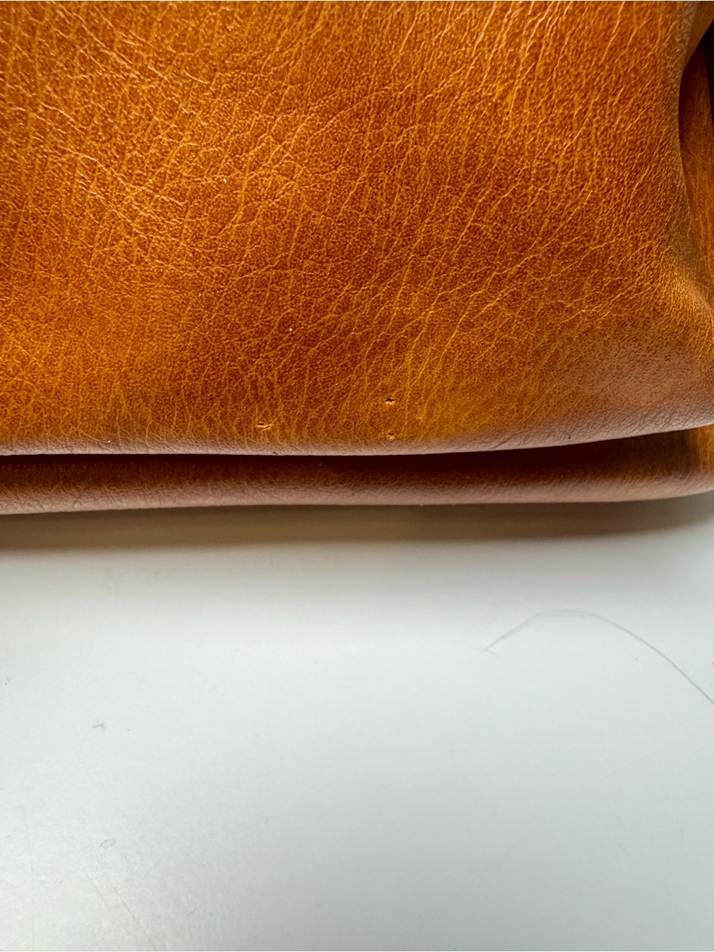 Convertible Vegan Leather Backpack Tote in Cognac with Woven Guitar Strap - Picture 9 of 9